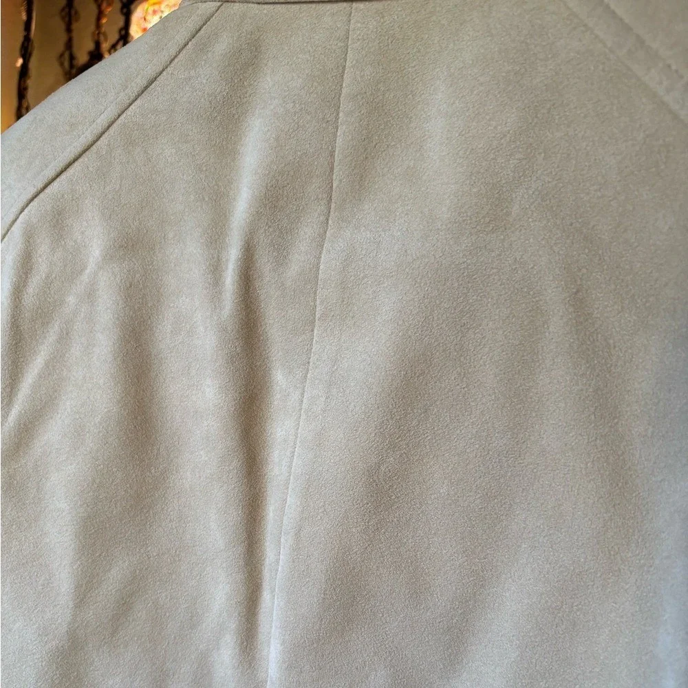 Vintage Ultrasuede Cream Women's Blazer Size 10 Tailored Quiet Luxury Minimalist